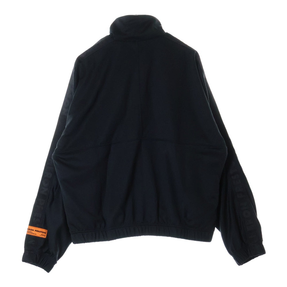 HERON PRESTON(ヘロンプレストン) 23AW NF TRACKTOP LOGO サイドロゴテープ ジップアップブルゾン ジャージ ブラック HMBD006C99JER0011000
