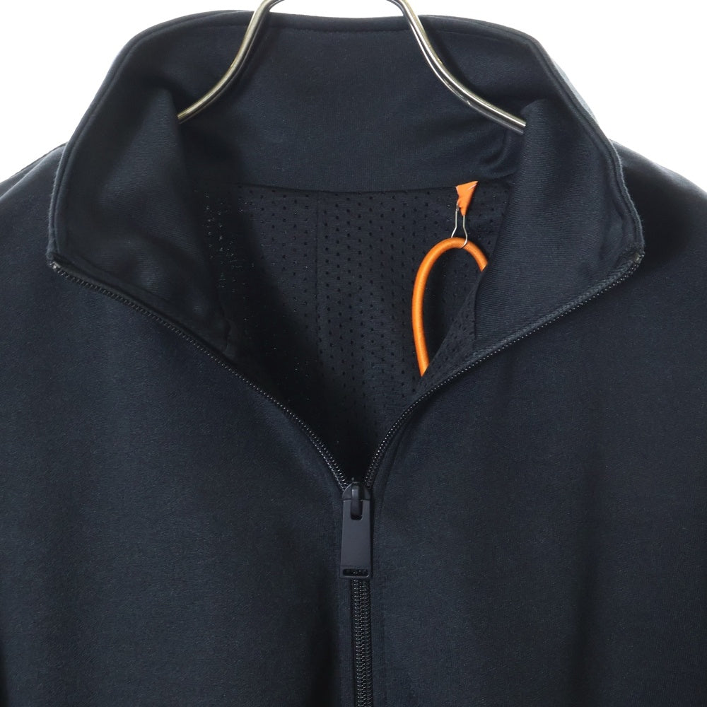 HERON PRESTON(ヘロンプレストン) 23AW NF TRACKTOP LOGO サイドロゴテープ ジップアップブルゾン ジャージ ブラック HMBD006C99JER0011000