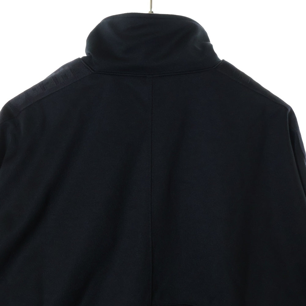 HERON PRESTON(ヘロンプレストン) 23AW NF TRACKTOP LOGO サイドロゴテープ ジップアップブルゾン ジャージ ブラック HMBD006C99JER0011000