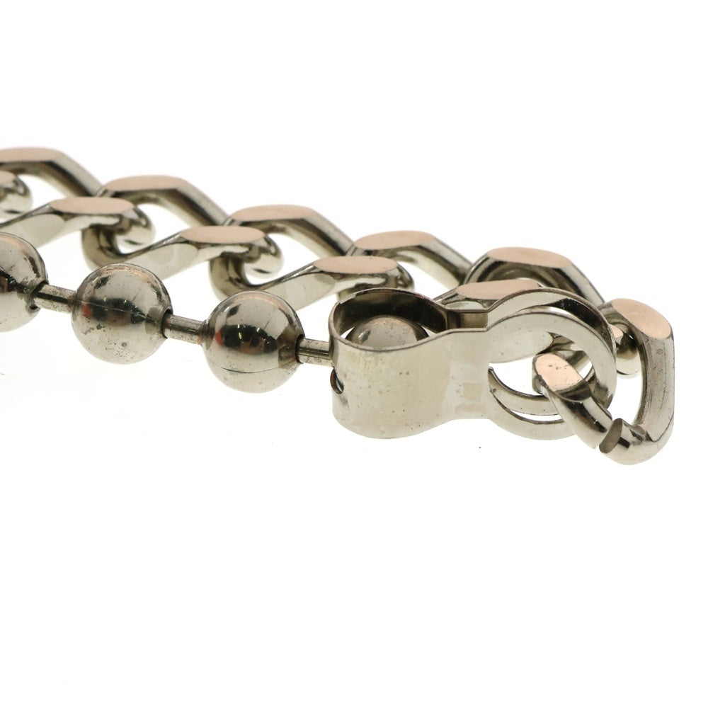 HERON PRESTON(ヘロンプレストン) 23AW PRESTONMULTICHAIN SQUARE NECKLACE マルチチェーンネックレス シルバー/オレンジ HMOB014C99BRA0027822