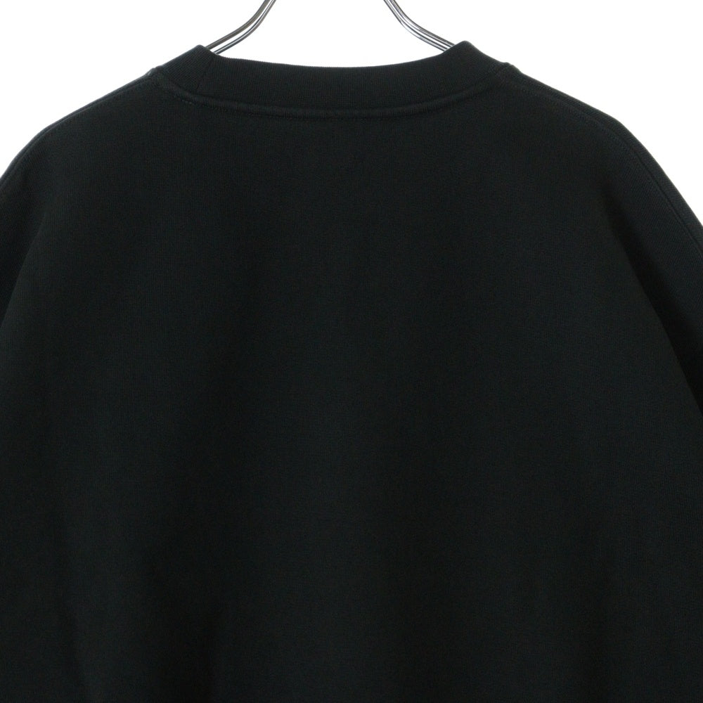 HERON PRESTON(ヘロンプレストン) 23AW BIRD PAINTED CREWNECK バードフォトプリント クルーネック スウェットトレーナー ブラック HMBA020F23JER0041046