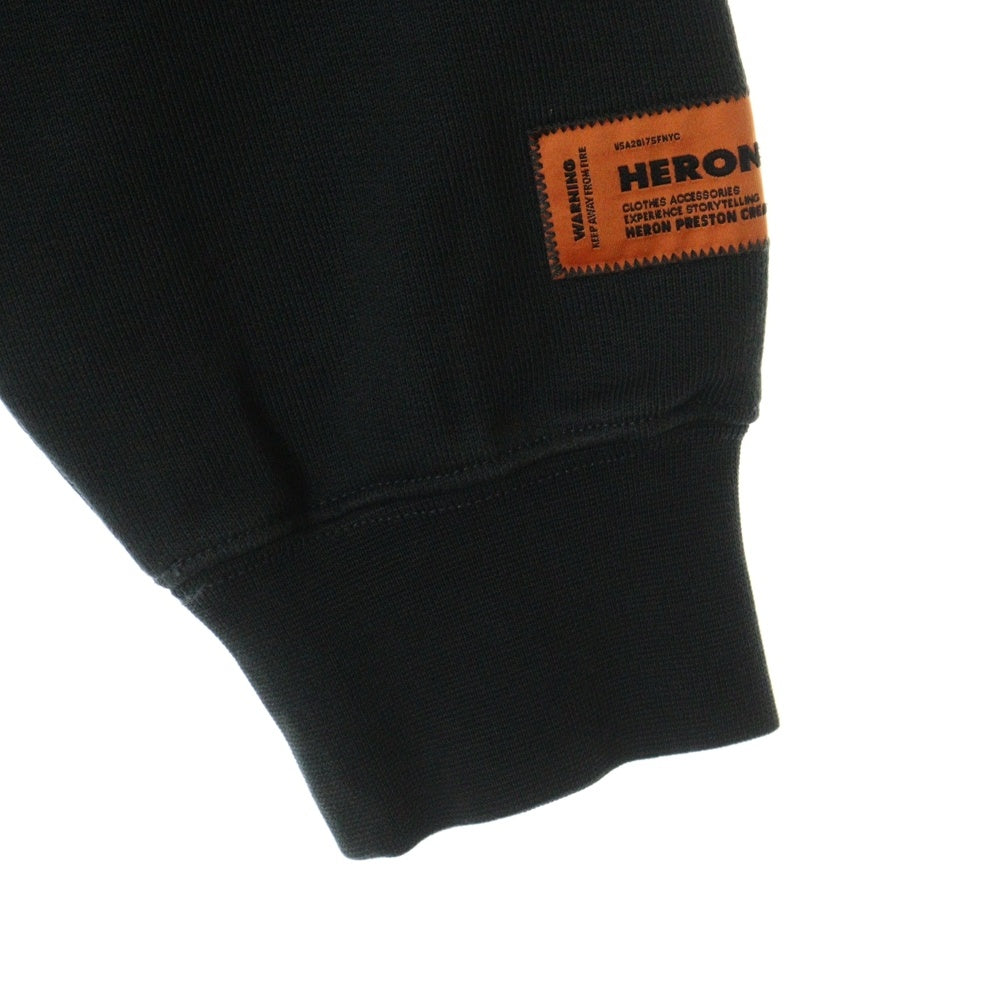 HERON PRESTON(ヘロンプレストン) 23AW BIRD PAINTED CREWNECK バードフォトプリント クルーネック スウェットトレーナー ブラック HMBA020F23JER0041046