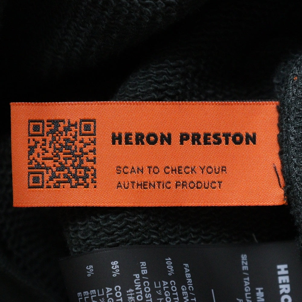 HERON PRESTON(ヘロンプレストン) 23AW BIRD PAINTED CREWNECK バードフォトプリント クルーネック スウェットトレーナー ブラック HMBA020F23JER0041046