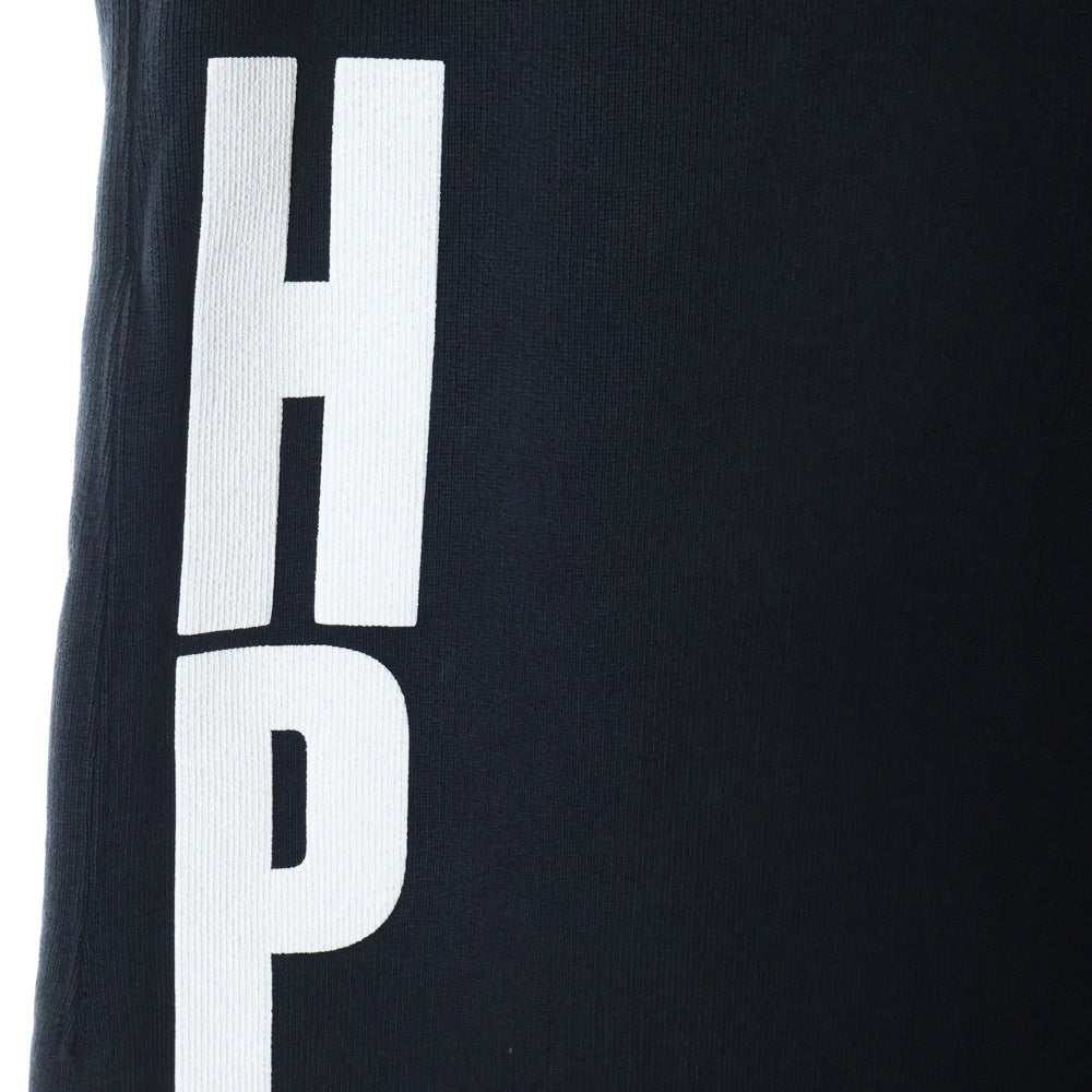 HERON PRESTON(ヘロンプレストン) 23AW REG HPNY SWEATPANTS サイドプリント コットン スウェットパンツ ブラック HMCH027C99JER0021001