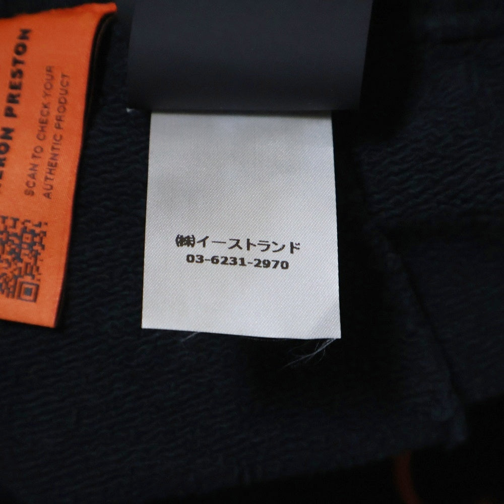 HERON PRESTON(ヘロンプレストン) 23AW REG HPNY SWEATPANTS サイドプリント コットン スウェットパンツ ブラック HMCH027C99JER0021001
