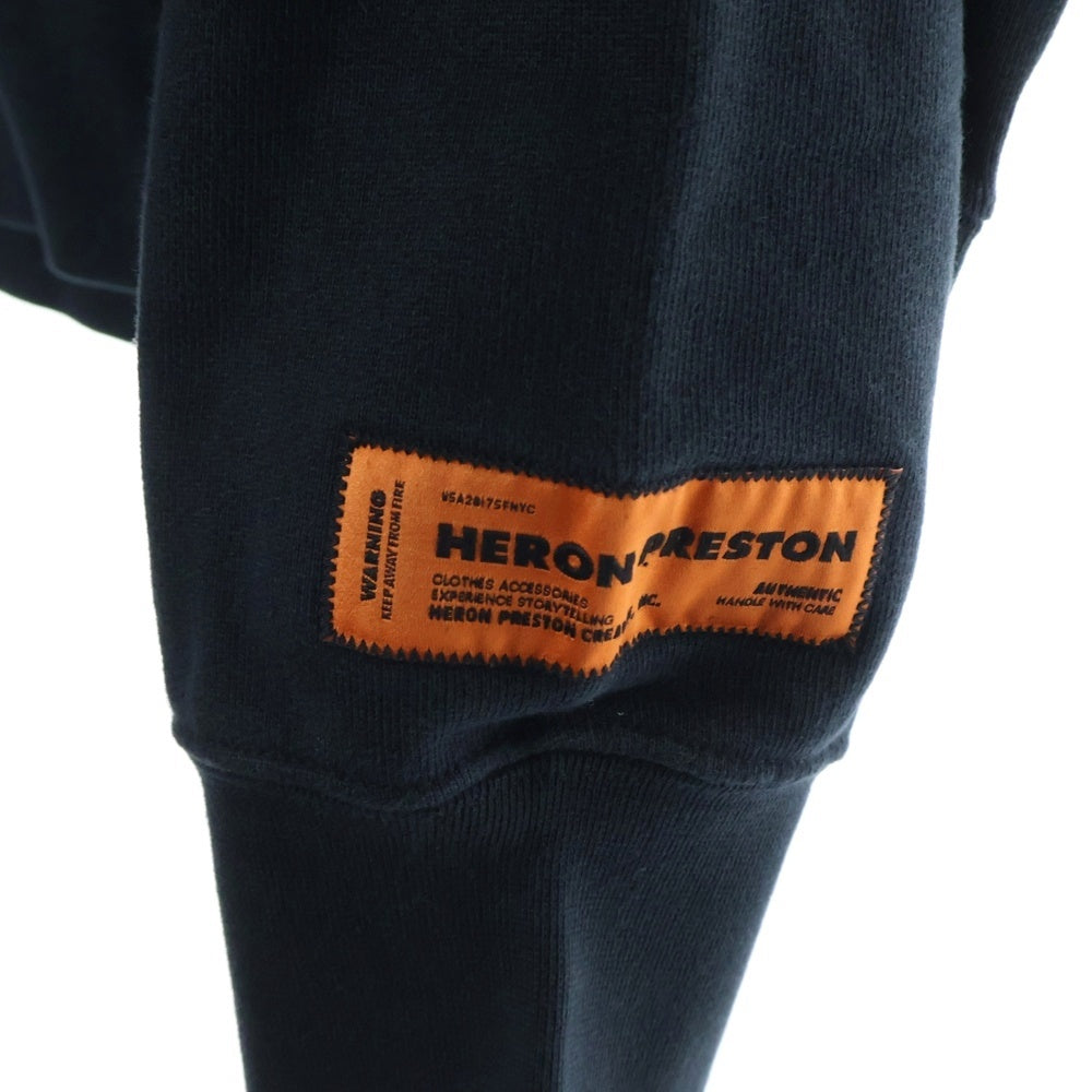 HERON PRESTON(ヘロンプレストン) 23AW PRESTONNF HERON BW HOODIE フォトプリント プルオーバー スウェットパーカー フーディ ブラック HMBB024C99JER0031010