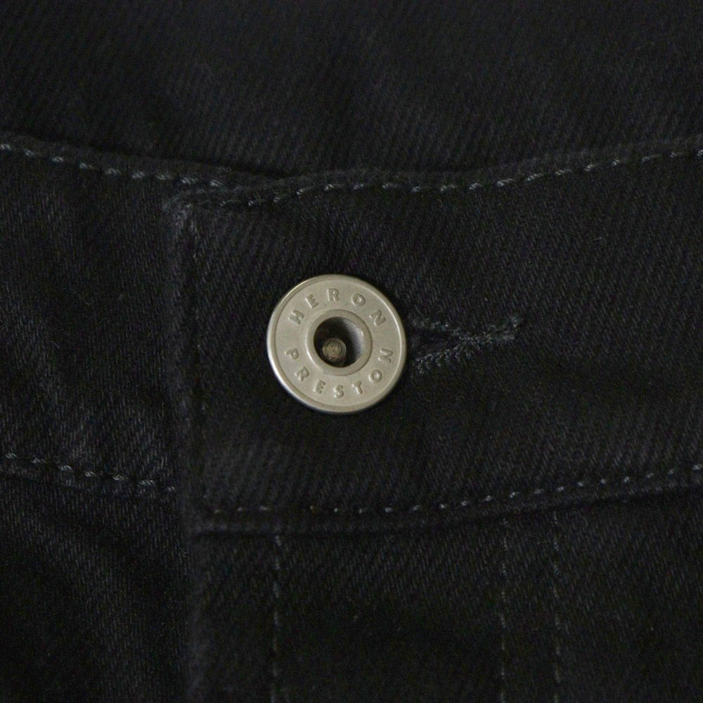 HERON PRESTON(ヘロンプレストン) 23AW REBUILT DENIM CARPENTER 再構築 デニム カーペンター ダブルニーパンツ ブラック HMYB011F23DEN0011000