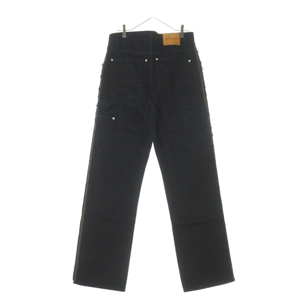HERON PRESTON(ヘロンプレストン) 23AW REBUILT DENIM CARPENTER 再構築 デニム カーペンター ダブルニーパンツ ブラック HMYB011F23DEN0011000