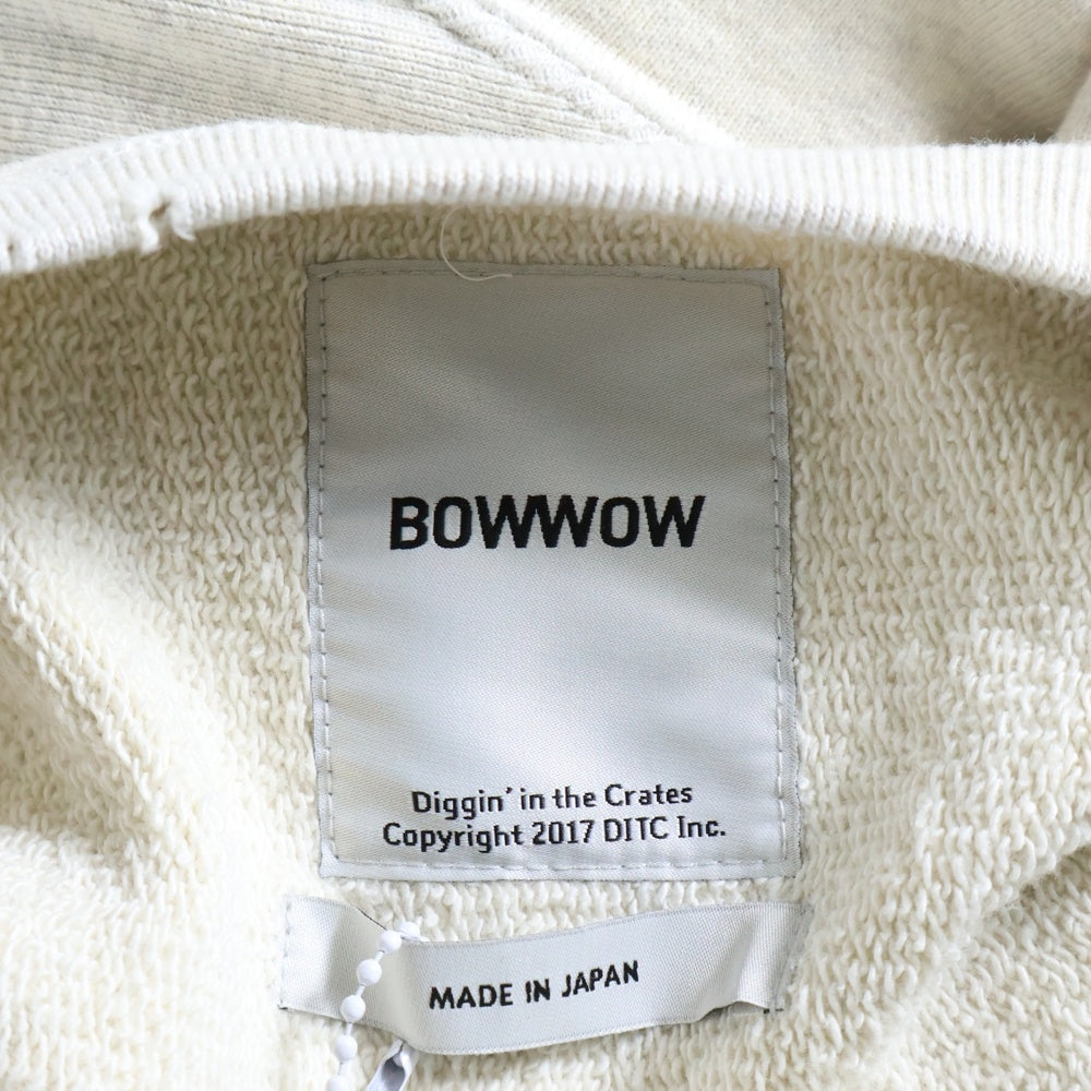 BOWWOW(バウワウ) 23AW JOHN PEACE CREW SWEAT SHIRTS エイジング加工 ジョンピース 両面プリント プルオーバー スウェットトレーナー グレー BW2302-JPCSS