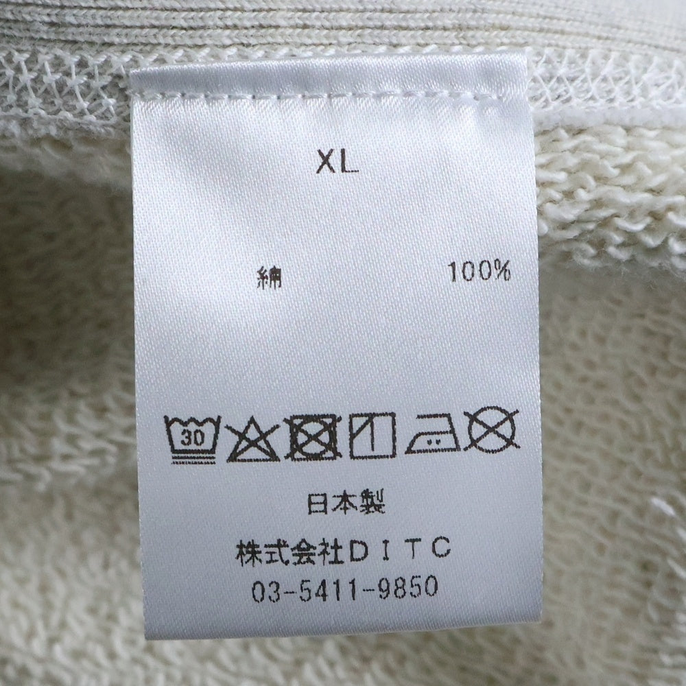 BOWWOW(バウワウ) 23AW JOHN PEACE CREW SWEAT SHIRTS エイジング加工 ジョンピース 両面プリント プルオーバー スウェットトレーナー グレー BW2302-JPCSS