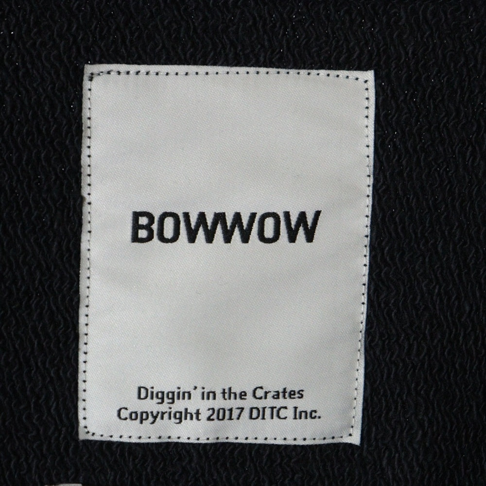 BOWWOW(バウワウ) 23AW ×Disney SEVEN DWARFS SWEAT SHIRTS セブンドワーフ 七人の小人 フロントプリント クルーネックスウェット トレーナー ブラック BW2302-SDSS