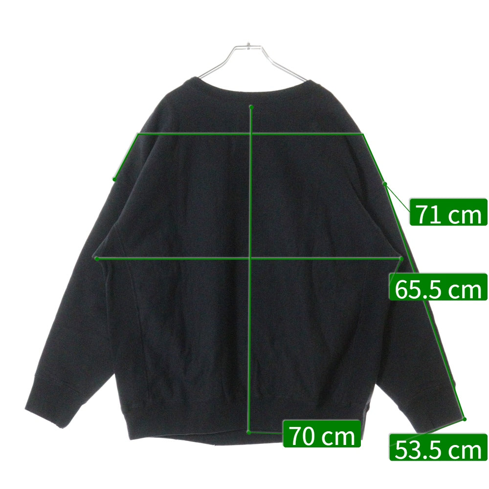 BOWWOW(バウワウ) 23AW ×Disney SEVEN DWARFS SWEAT SHIRTS セブンドワーフ 七人の小人 フロントプリント クルーネックスウェット トレーナー ブラック BW2302-SDSS