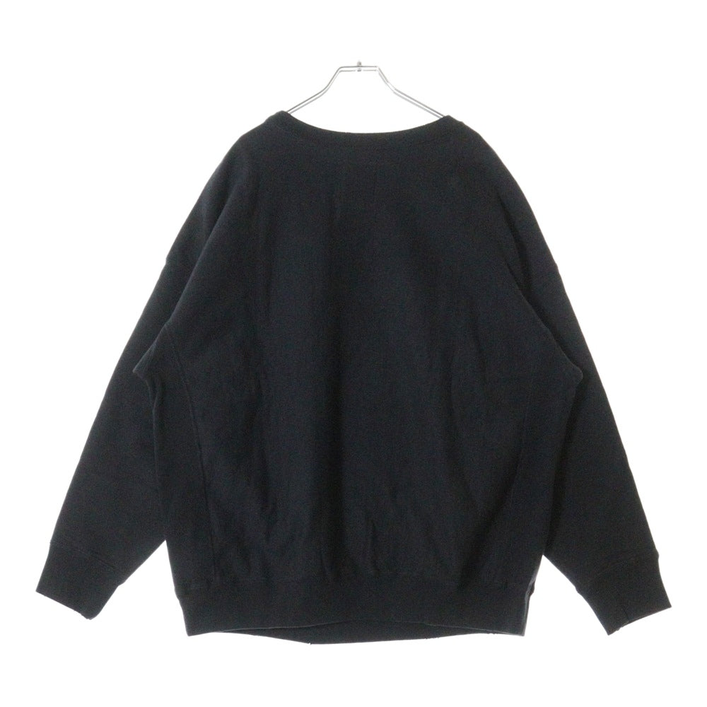 BOWWOW(バウワウ) 23AW ×Disney SEVEN DWARFS SWEAT SHIRTS セブンドワーフ 七人の小人 フロントプリント クルーネックスウェット トレーナー ブラック BW2302-SDSS