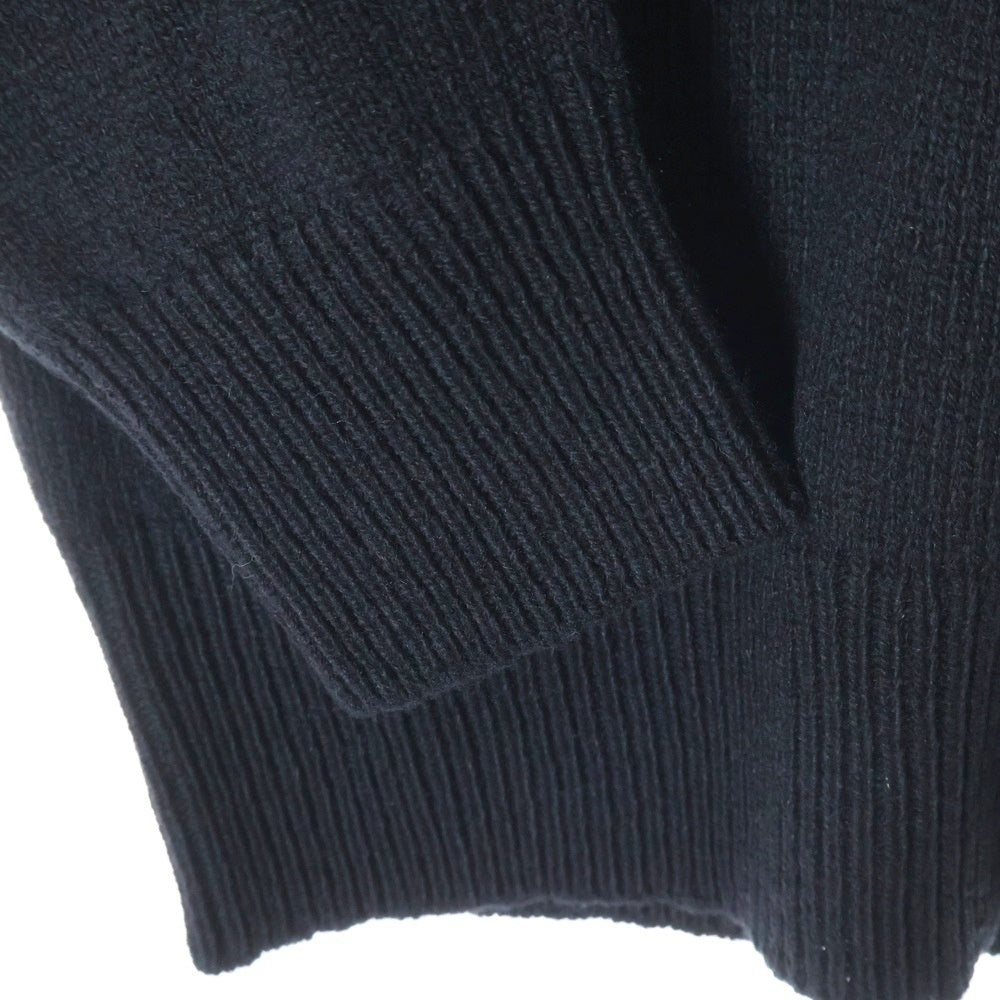 MARNI(マルニ) 23AW ROUNDNECK SWEATER フロントロゴモヘヤ クルーネックニット セーター ブラック/ホワイト GCMG0353Q0UFH942