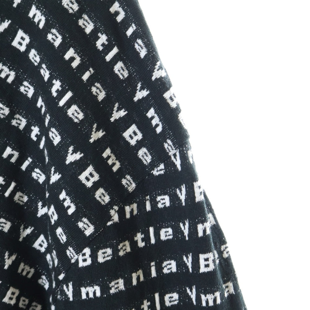 BOWWOW(バウワウ) 23AW BEATLE MANIA LOVE JACQUARD LS ビートルマニア ラブ ジャカード 総柄 ニット ロングスリーブ 長袖カットソー ブラック/ホワイト BW2302-BMLJL