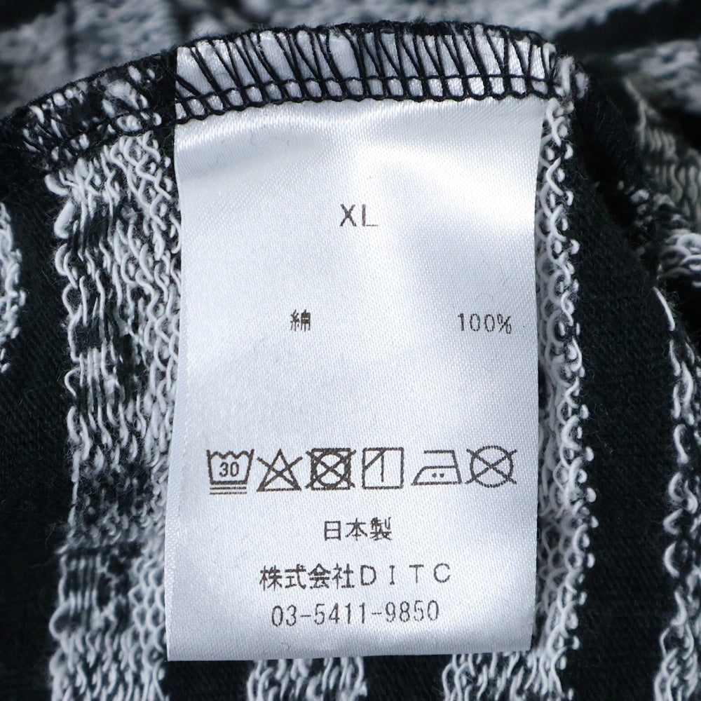 BOWWOW(バウワウ) 23AW BEATLE MANIA LOVE JACQUARD LS ビートルマニア ラブ ジャカード 総柄 ニット ロングスリーブ 長袖カットソー ブラック/ホワイト BW2302-BMLJL