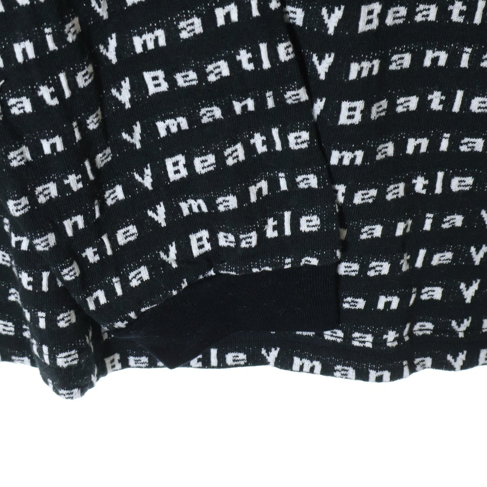 BOWWOW(バウワウ) 23AW BEATLE MANIA LOVE JACQUARD LS ビートルマニア ラブ ジャカード 総柄 ニット ロングスリーブ 長袖カットソー ブラック/ホワイト BW2302-BMLJL