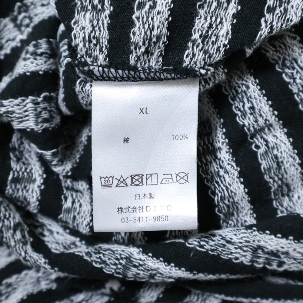 BOWWOW(バウワウ) 23AW BEATLE MANIA LOVE JACQUARD LS ビートルマニア ラブ ジャカード 総柄 ニット ロングスリーブ 長袖カットソー ブラック/ホワイト BW2302-BMLJL