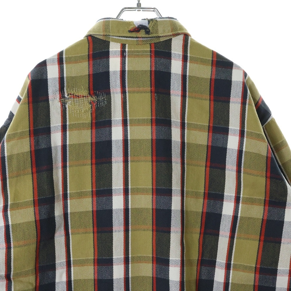 BOWWOW(バウワウ) 23AW REPAIR AGEING FLANNEL SHIRTS ダメージ加工 フランネルシャツ 長袖シャツ ベージュ BW2302-RAFS