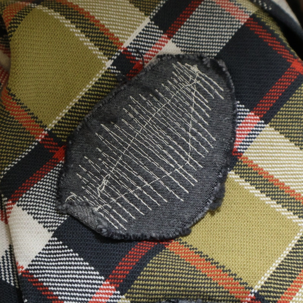 BOWWOW(バウワウ) 23AW REPAIR AGEING FLANNEL SHIRTS ダメージ加工 フランネルシャツ 長袖シャツ ベージュ BW2302-RAFS