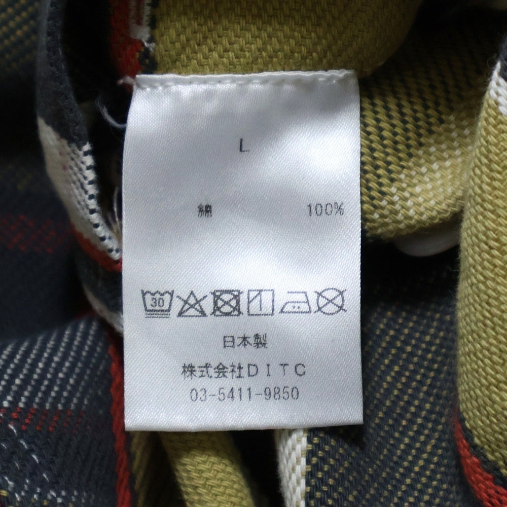 BOWWOW(バウワウ) 23AW REPAIR AGEING FLANNEL SHIRTS ダメージ加工 フランネルシャツ 長袖シャツ ベージュ BW2302-RAFS