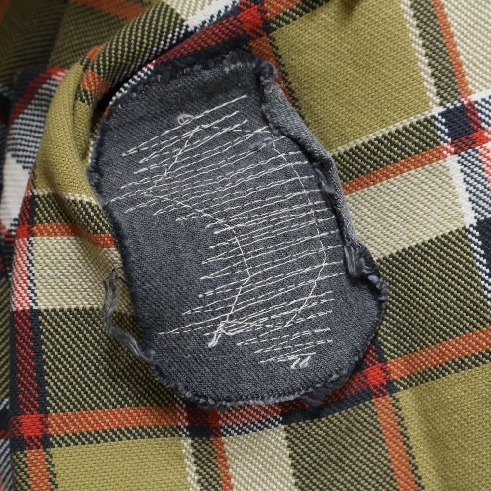BOWWOW(バウワウ) 23AW REPAIR AGEING FLANNEL SHIRTS ダメージ加工 フランネルシャツ 長袖シャツ ベージュ BW2302-RAFS