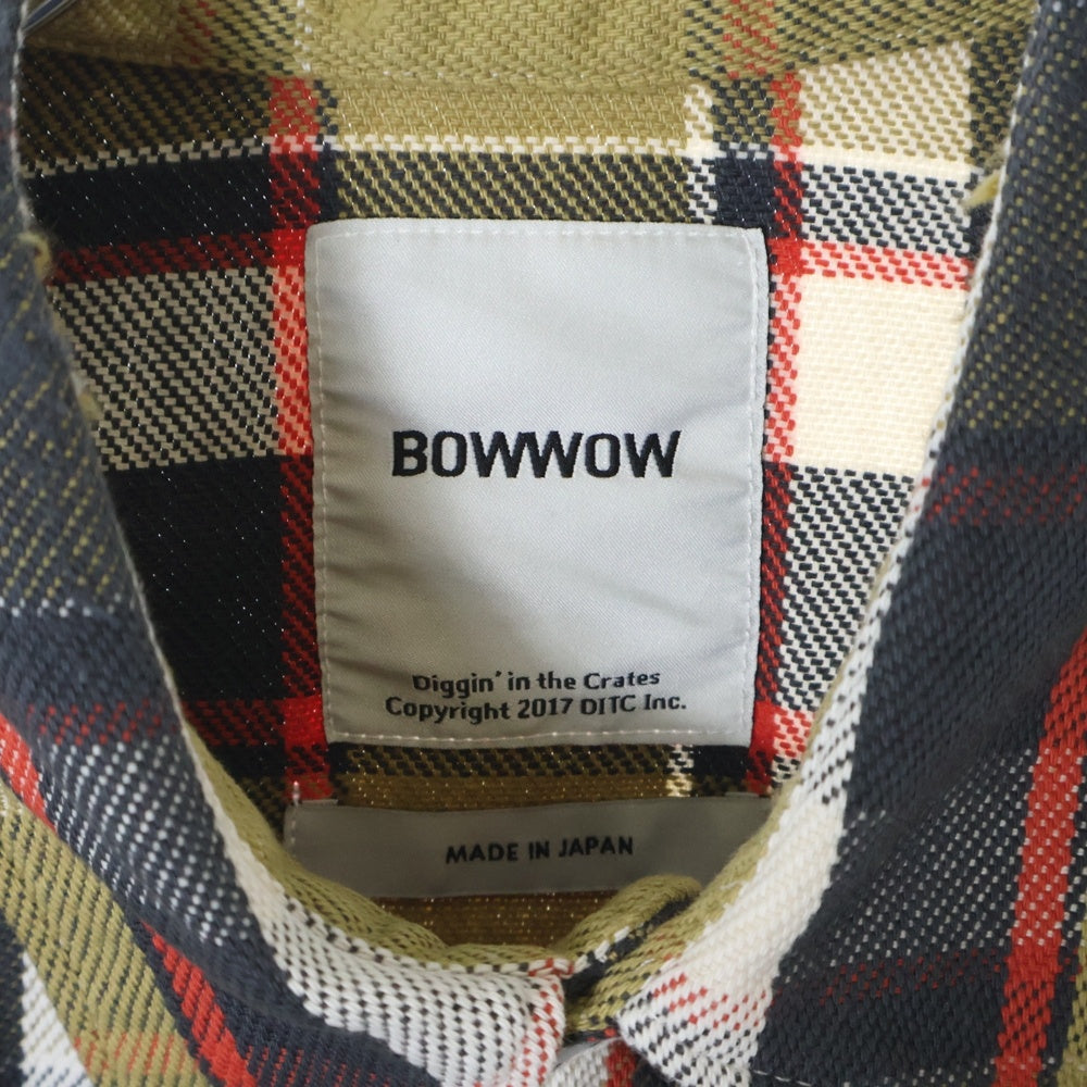 BOWWOW(バウワウ) 23AW REPAIR AGEING FLANNEL SHIRTS ダメージ加工 フランネルシャツ 長袖シャツ ベージュ BW2302-RAFS