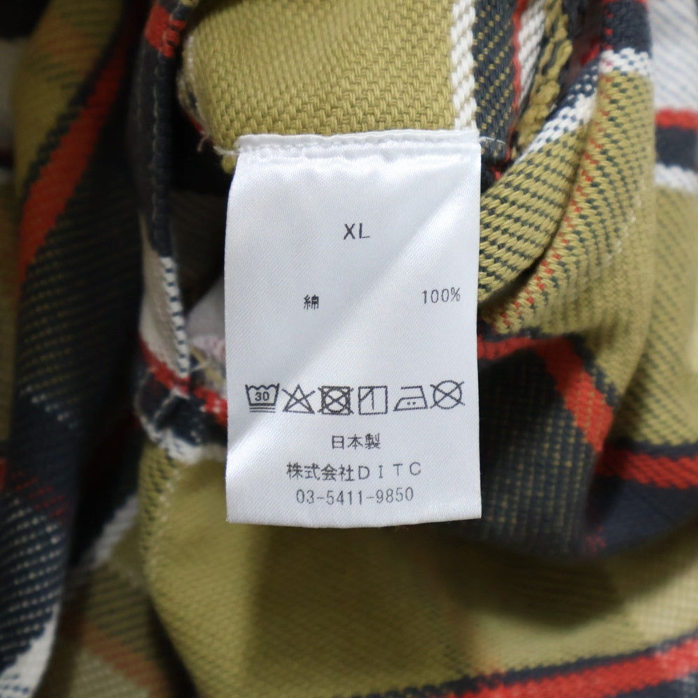 BOWWOW(バウワウ) 23AW REPAIR AGEING FLANNEL SHIRTS ダメージ加工 フランネルシャツ 長袖シャツ ベージュ BW2302-RAFS