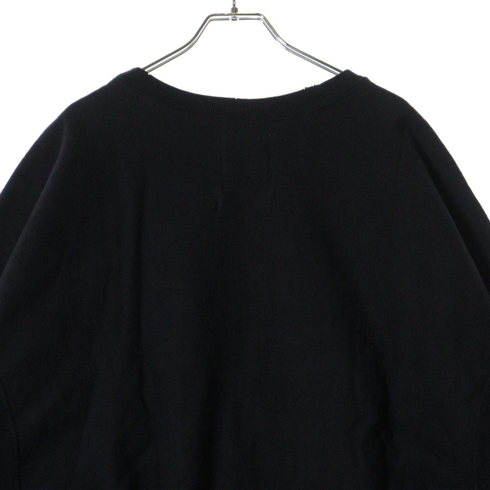 BOWWOW(バウワウ) 23AW ×Disney SNOW WHITE SWEAT SHIRTS スノーホワイト 白雪姫 フロントプリント クルーネックスウェット トレーナー ブラック BW2302-SWSS