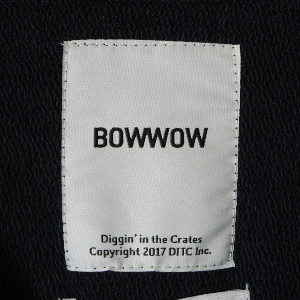 BOWWOW(バウワウ) 23AW ×Disney SNOW WHITE SWEAT SHIRTS スノーホワイト 白雪姫 フロントプリント クルーネックスウェット トレーナー ブラック BW2302-SWSS