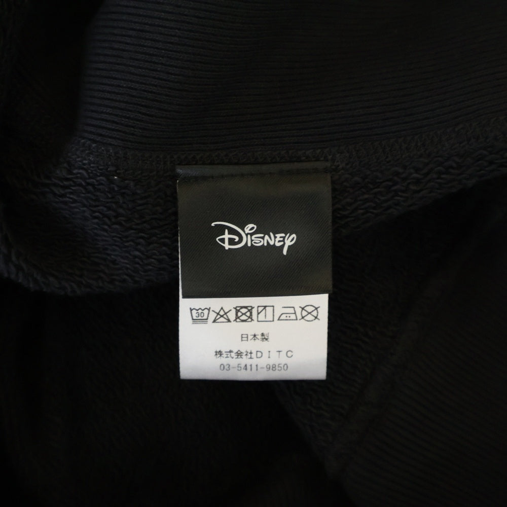 BOWWOW(バウワウ) 23AW ×Disney SNOW WHITE SWEAT SHIRTS スノーホワイト 白雪姫 フロントプリント クルーネックスウェット トレーナー ブラック BW2302-SWSS
