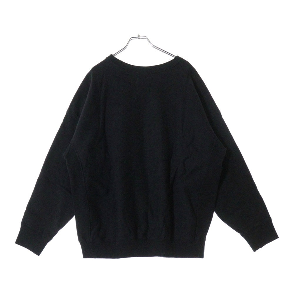 BOWWOW(バウワウ) 23AW ×Disney SNOW WHITE SWEAT SHIRTS スノーホワイト 白雪姫 フロントプリント クルーネックスウェット トレーナー ブラック BW2302-SWSS