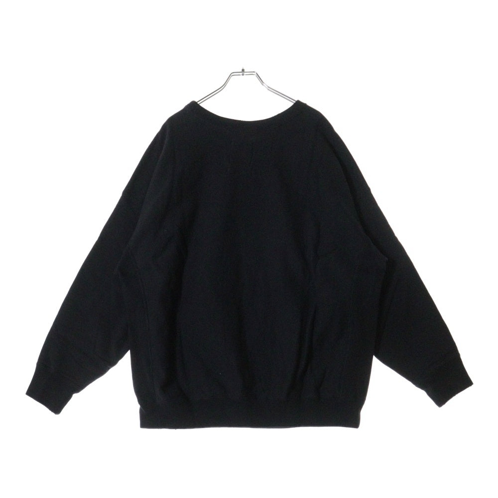 BOWWOW(バウワウ) 23AW ×Disney SNOW WHITE SWEAT SHIRTS スノーホワイト 白雪姫 フロントプリント クルーネックスウェット トレーナー ブラック BW2302-SWSS