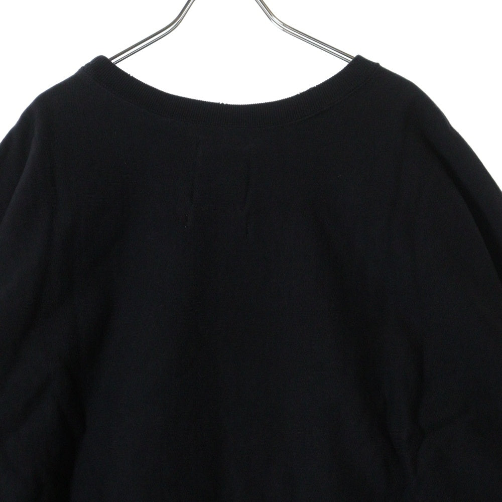 BOWWOW(バウワウ) 23AW ×Disney SNOW WHITE SWEAT SHIRTS スノーホワイト 白雪姫 フロントプリント クルーネックスウェット トレーナー ブラック BW2302-SWSS