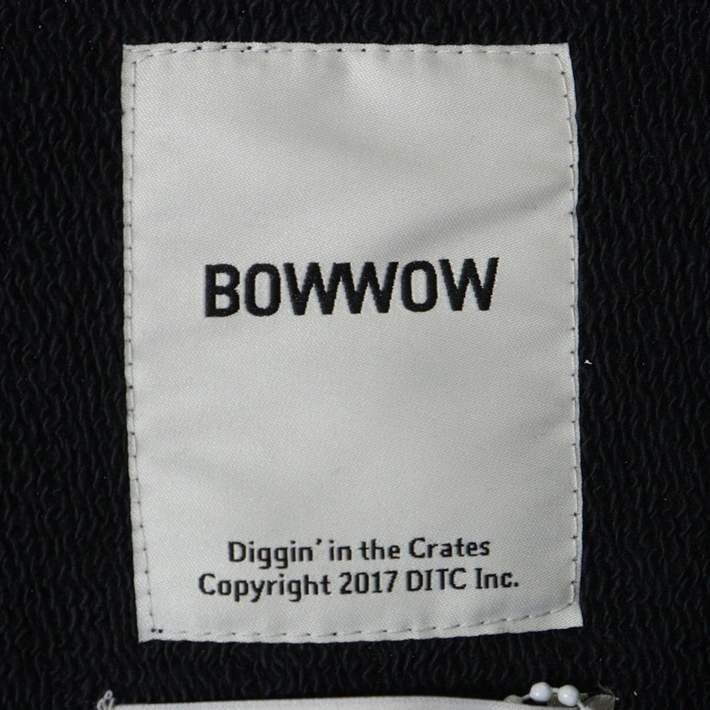 BOWWOW(バウワウ) 23AW ×Disney SNOW WHITE SWEAT SHIRTS スノーホワイト 白雪姫 フロントプリント クルーネックスウェット トレーナー ブラック BW2302-SWSS