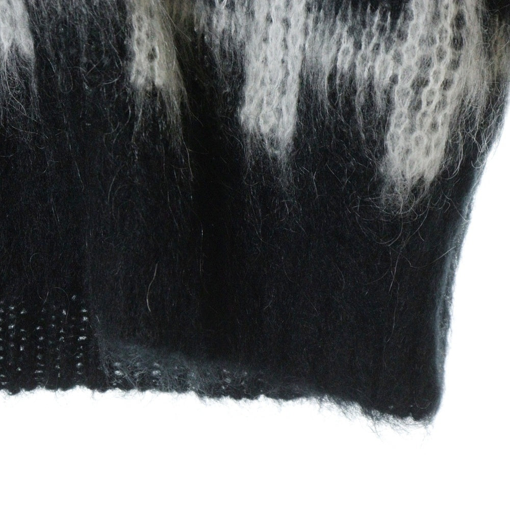 MARNI(マルニ) 23AW NYLON MOHAIR KNIT CARDIGAN チェック ナイロン モヘヤ ニットカーディガン ブラック/ホワイト CDMG0115Q0UFU161