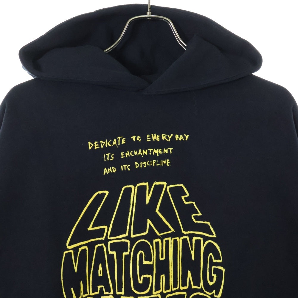 MARNI(マルニ) 23AW SLOGAN PRINT SWEATSHIRT フロントロゴ スローガンプリント プルオーバーパーカー フーディ ブラック/イエロー FUMU0067PE