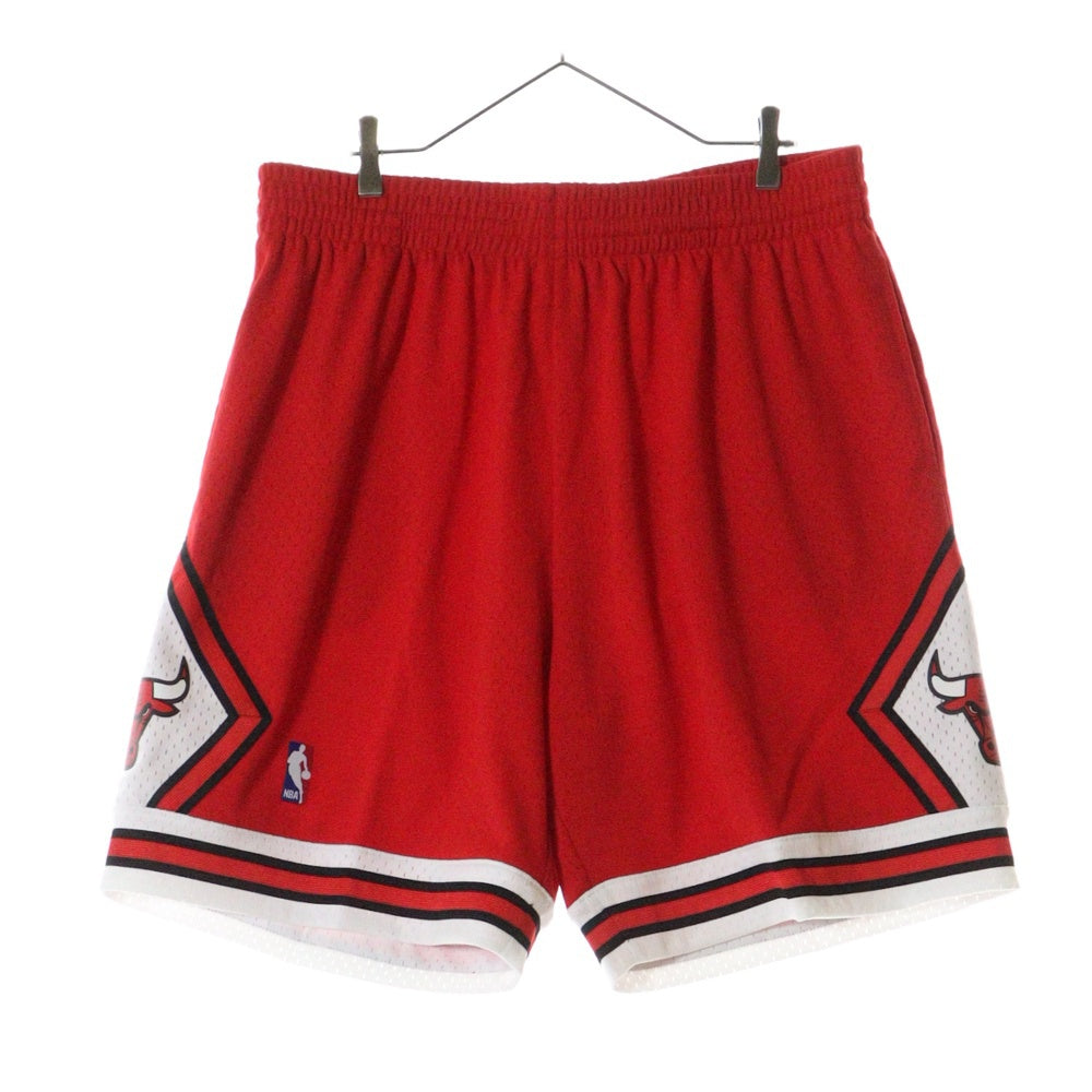 Mitchell&Ness(ミッチェル アンド ネス) 23SS NBA SWINGMAN ROAD SHORTS BULLS 97-98 スウィングマン ロード ブルズ ハーフパンツ ショーツ レッド/ブラック SMSHGS18223-CBUSCAR97