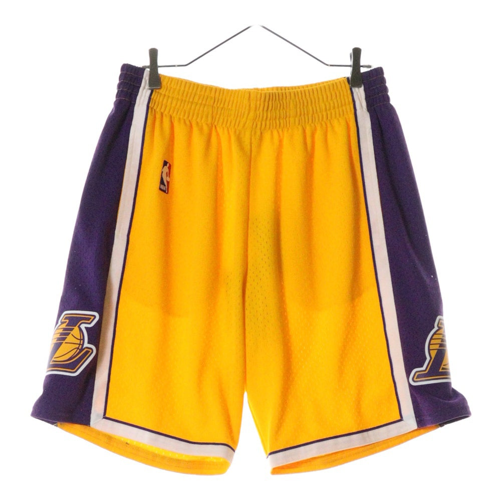 Mitchell&Ness(ミッチェル アンド ネス) 23SS 09 スウィングマン レイカーズ ユニフォーム ショート ショーツ ハーフパンツ イエロー/パープル SMSHCP19075-LALLGPR09