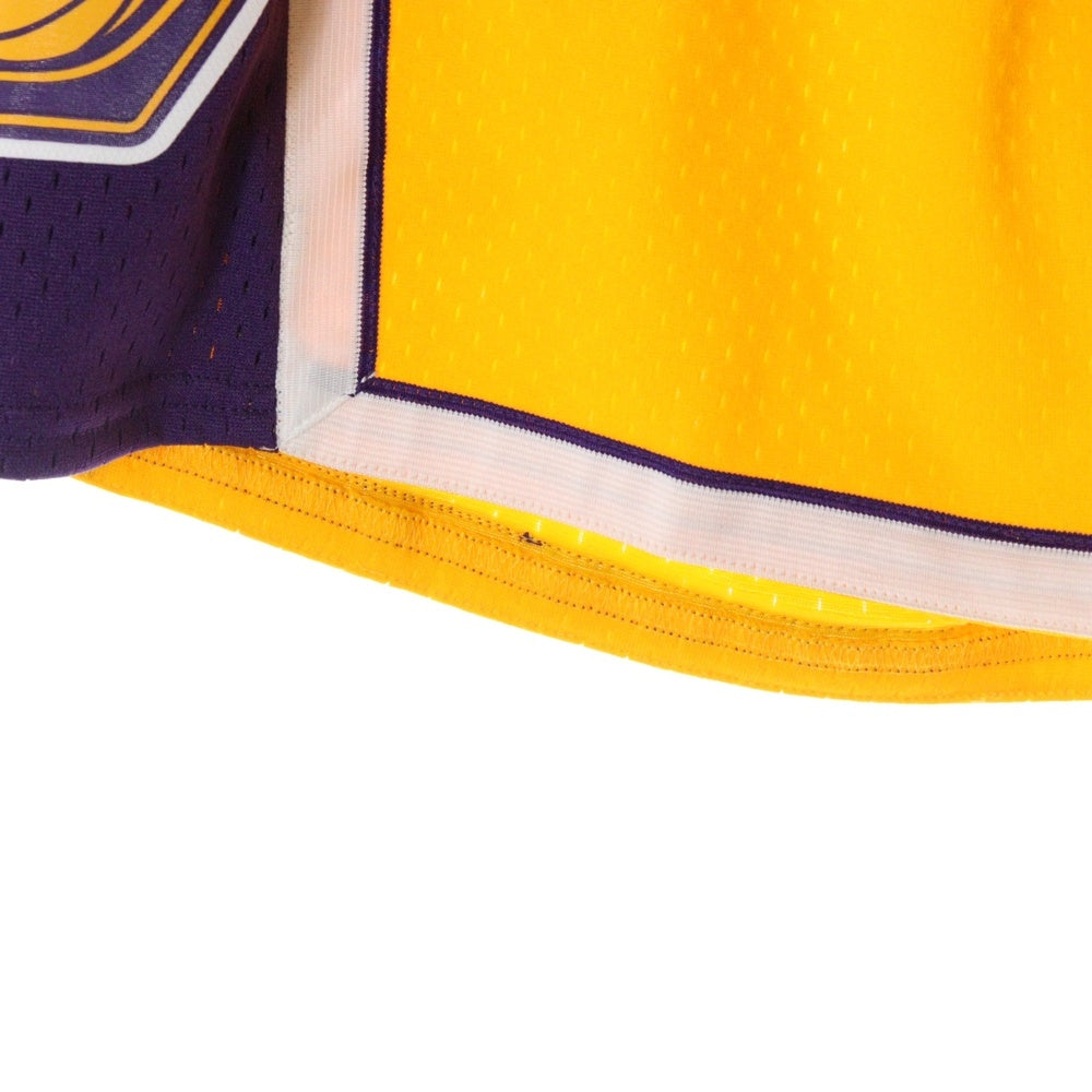 Mitchell&Ness(ミッチェル アンド ネス) 23SS 09 スウィングマン レイカーズ ユニフォーム ショート ショーツ ハーフパンツ イエロー/パープル SMSHCP19075-LALLGPR09