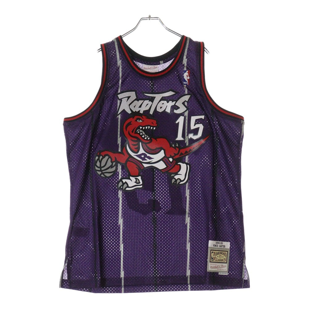 Mitchell&Ness(ミッチェル アンド ネス) 23SS NBA SWINGMAN ROAD JERSEY RAPTORS 98 VINCE CARTER ユニフォーム タンクトップ カットソー パープル/レッド SMJYGS18214-TRAPURP98VCA