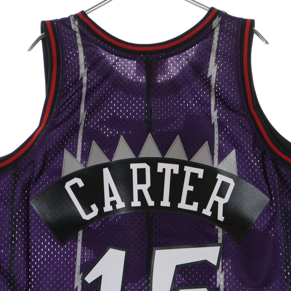 Mitchell&Ness(ミッチェル アンド ネス) 23SS NBA SWINGMAN ROAD JERSEY RAPTORS 98 VINCE CARTER ユニフォーム タンクトップ カットソー パープル/レッド SMJYGS18214-TRAPURP98VCA