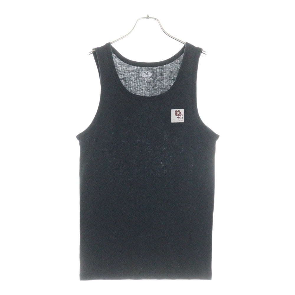 SyuMan(シューマン) 23AW FLOWER TAG 3PACK 3パックセット フロントロゴパッチ 半袖Tシャツ 長袖Tシャツ タンクトップ カットソー ブラック S&F-23aw-001