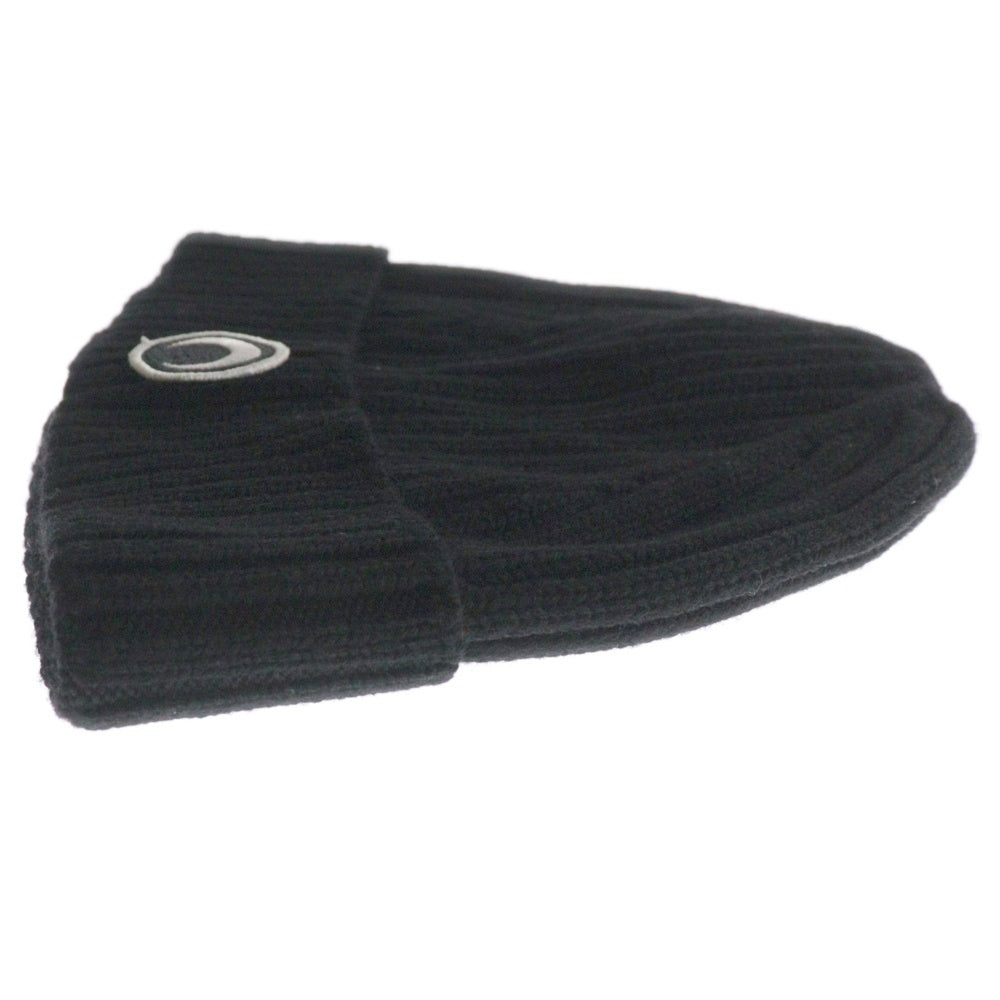 MARINE SERRE(マリーン セル) 23AW MULESING FREE WOOL RIB BEANIE ミュールシング ウール リブビーニー キャップ ブラック UHG012
