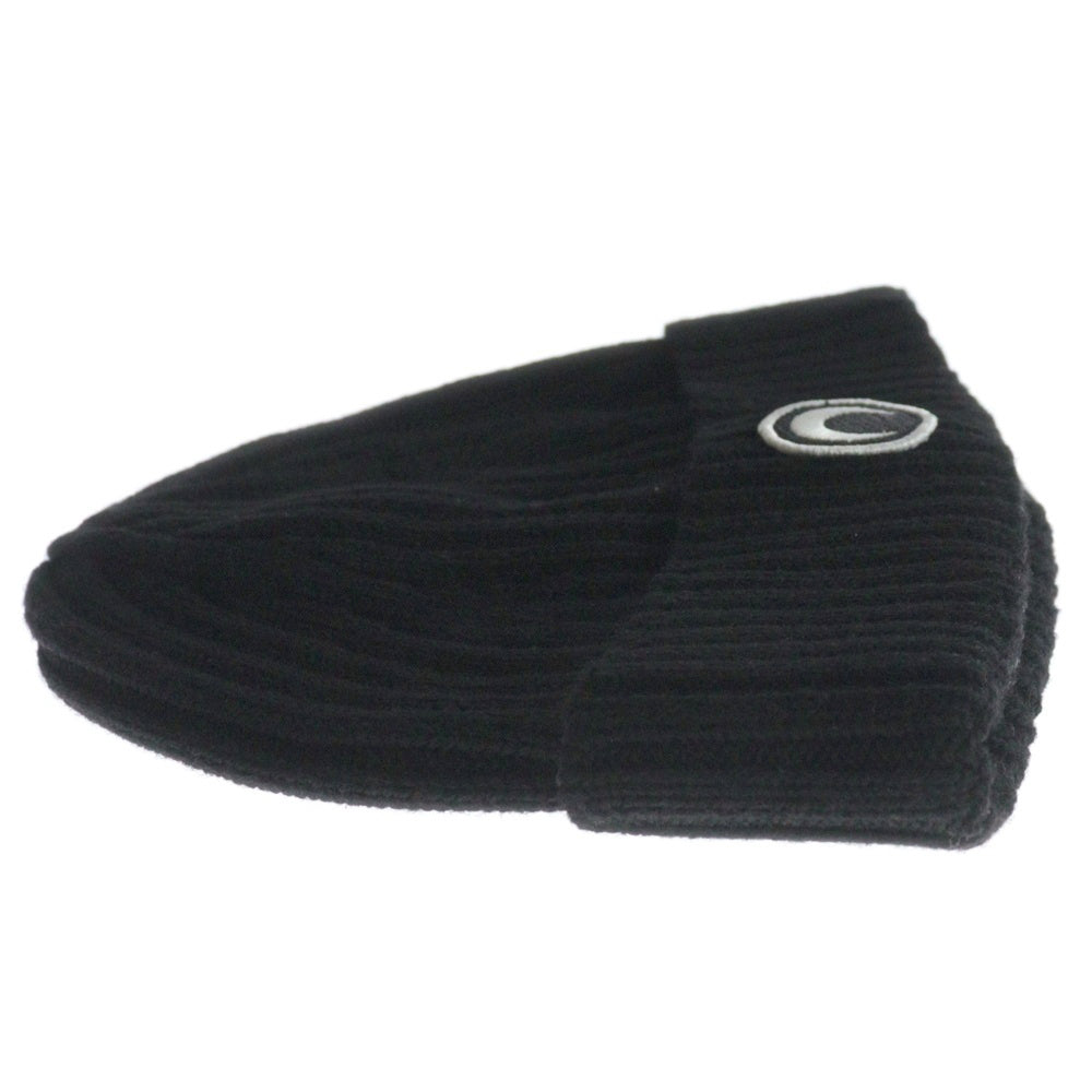 MARINE SERRE(マリーン セル) 23AW MULESING FREE WOOL RIB BEANIE ミュールシング ウール リブビーニー キャップ ブラック UHG012
