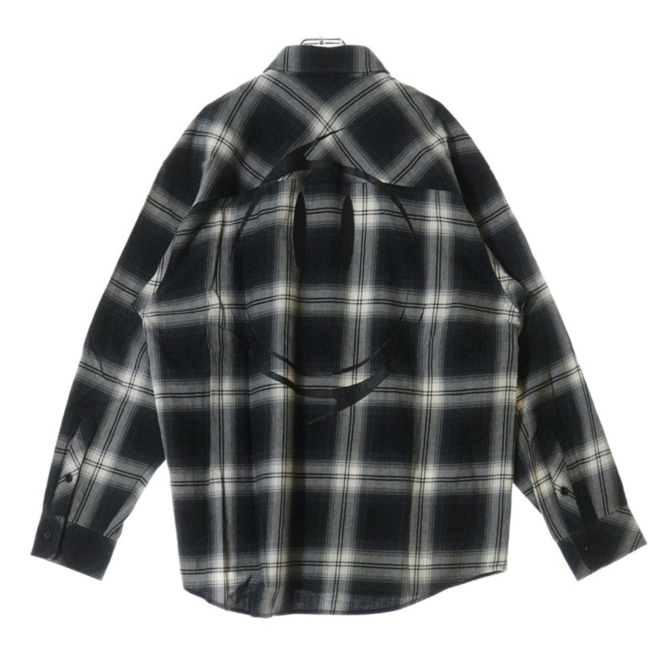 Rafu(ラフ) 23AW LOOSE JOINTS FLANNEL SHIRT ルーズ ジョイント フランネルシャツ 長袖シャツ ブラック Rafu23NL010GM