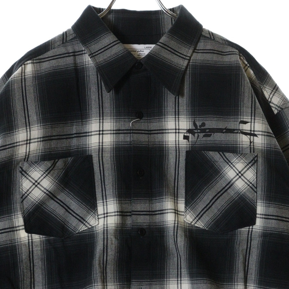 Rafu(ラフ) 23AW LOOSE JOINTS FLANNEL SHIRT ルーズ ジョイント フランネルシャツ 長袖シャツ ブラック Rafu23NL010GM