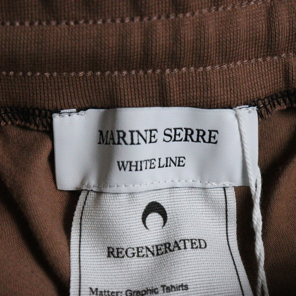 MARINE SERRE(マリーン セル) 23AW REGENERATED GRAPHIC PATCHWORK PANTS ジェネレイテッド グラフィックパッチワーク スウェットパンツ ブラウン/ブラック UPA022
