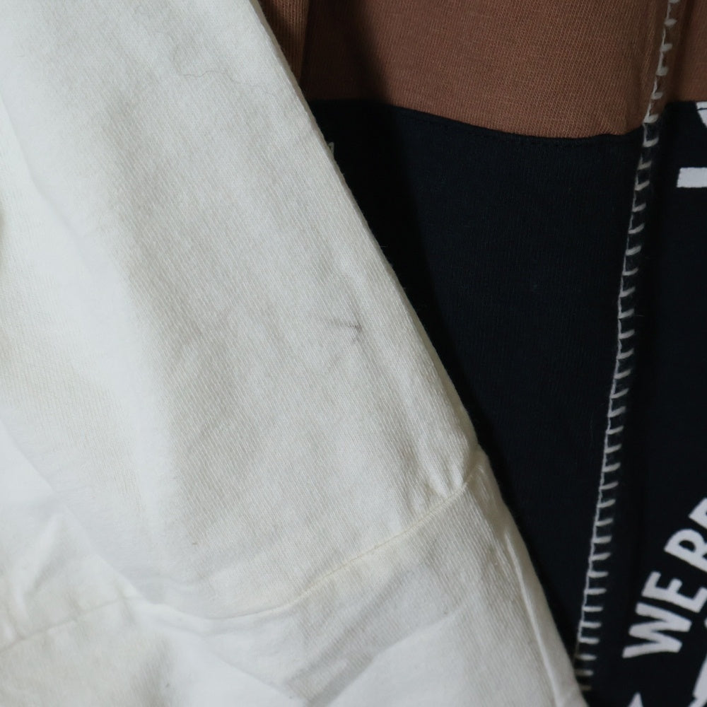 MARINE SERRE(マリーン セル) 23AW REGENERATED GRAPHIC T-SHIRT PATCHWORK T-SHIRT ジェネレイテッド パッチワーク クルーネック 長袖Tシャツ カットソー マルチ MTO069