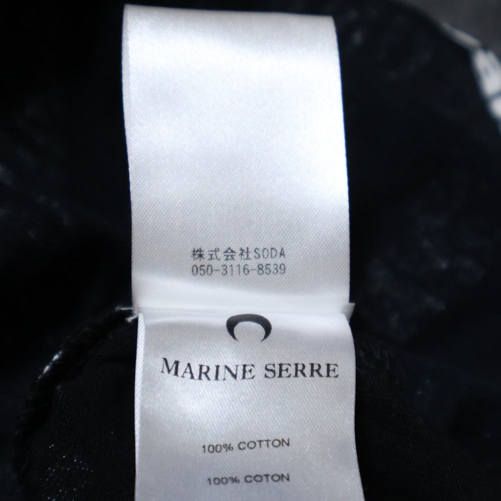 MARINE SERRE(マリーン セル) 23AW REGENERATED GRAPHIC T-SHIRT PATCHWORK T-SHIRT ジェネレイテッド パッチワーク クルーネック 長袖Tシャツ カットソー マルチ MTO069